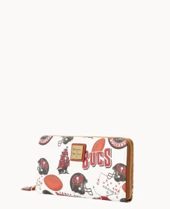 Dooney & Bourke Grab and Go|Wristlets<NFL Large Zip Around Wristlet BUCCANEERS