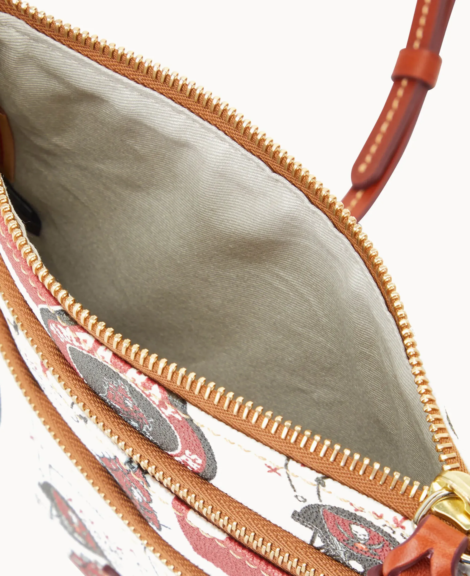 Dooney & Bourke Game Day Ready|Printed Fabric<NFL N S Triple Zip Crossbody BUCCANEERS