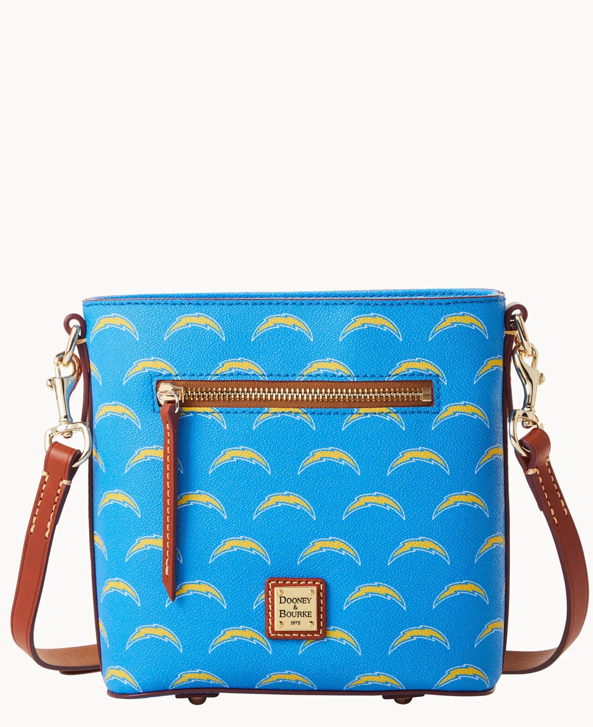 Dooney & Bourke Game Day Ready|Printed Fabric<NFL Small Zip Crossbody CHARGERS
