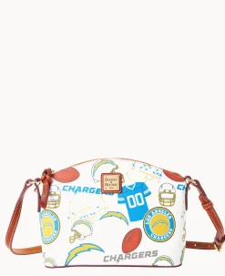 Dooney & Bourke Game Day Ready|Printed Fabric<NFL Suki Crossbody CHARGERS