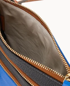 Dooney & Bourke Game Day Ready|Printed Fabric<NFL Triple Zip Crossbody Chargers