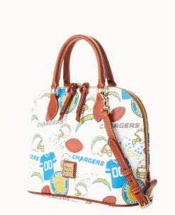 Dooney & Bourke Game Day Ready|Printed Fabric<NFL Zip Zip Satchel CHARGERS