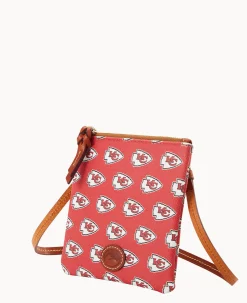 Dooney & Bourke Game Day Ready|Printed Fabric<NFL Small North South Top Zip Crossbody Chiefs