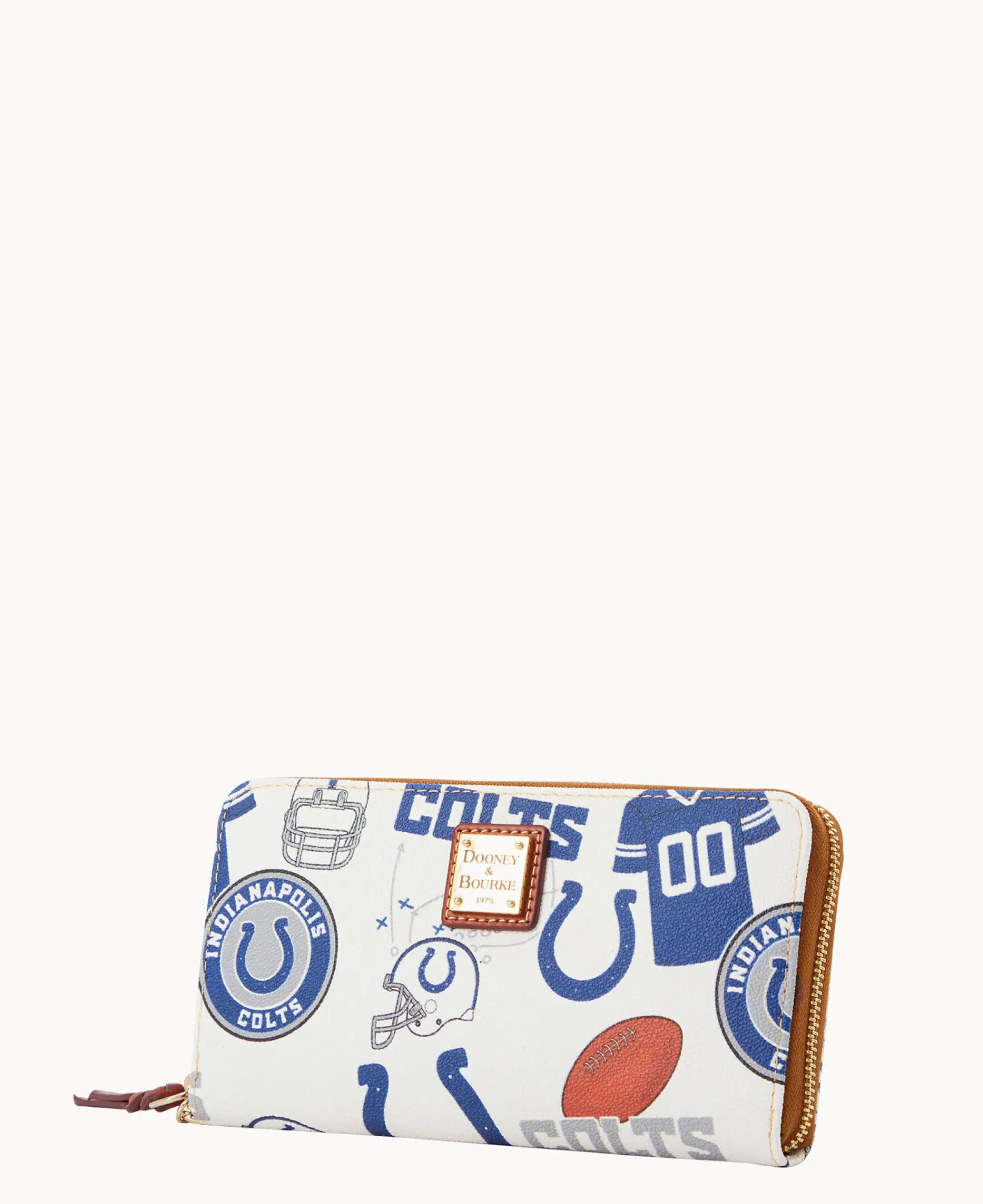 Dooney & Bourke Grab and Go|Wristlets<NFL Large Zip Around Wristlet COLTS