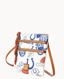 Dooney & Bourke Game Day Ready|Printed Fabric<NFL N S Triple Zip Crossbody COLTS