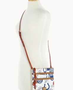 Dooney & Bourke Game Day Ready|Printed Fabric<NFL N S Triple Zip Crossbody COLTS