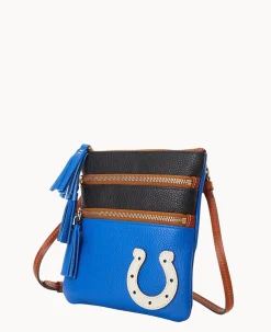 Dooney & Bourke Game Day Ready|Printed Fabric<NFL Triple Zip Crossbody Colts