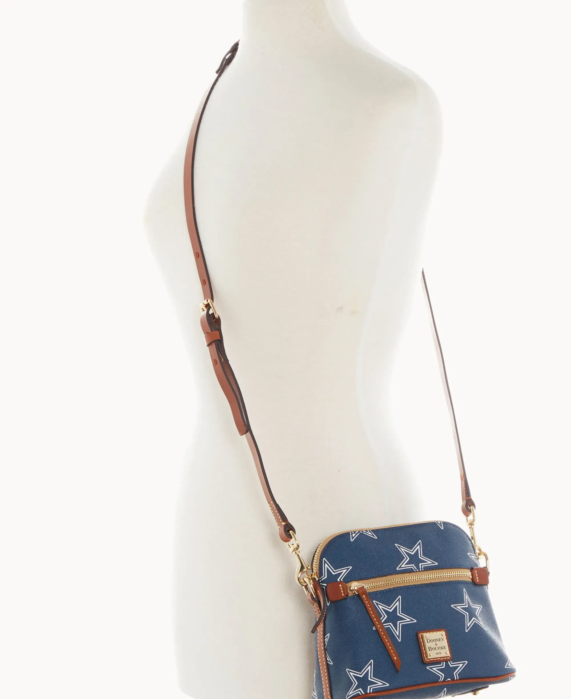 Dooney & Bourke Game Day Ready|Printed Fabric<NFL Domed Crossbody Cowboys
