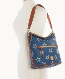 Dooney & Bourke Game Day Ready|Printed Fabric<NFL Large Sac Cowboys