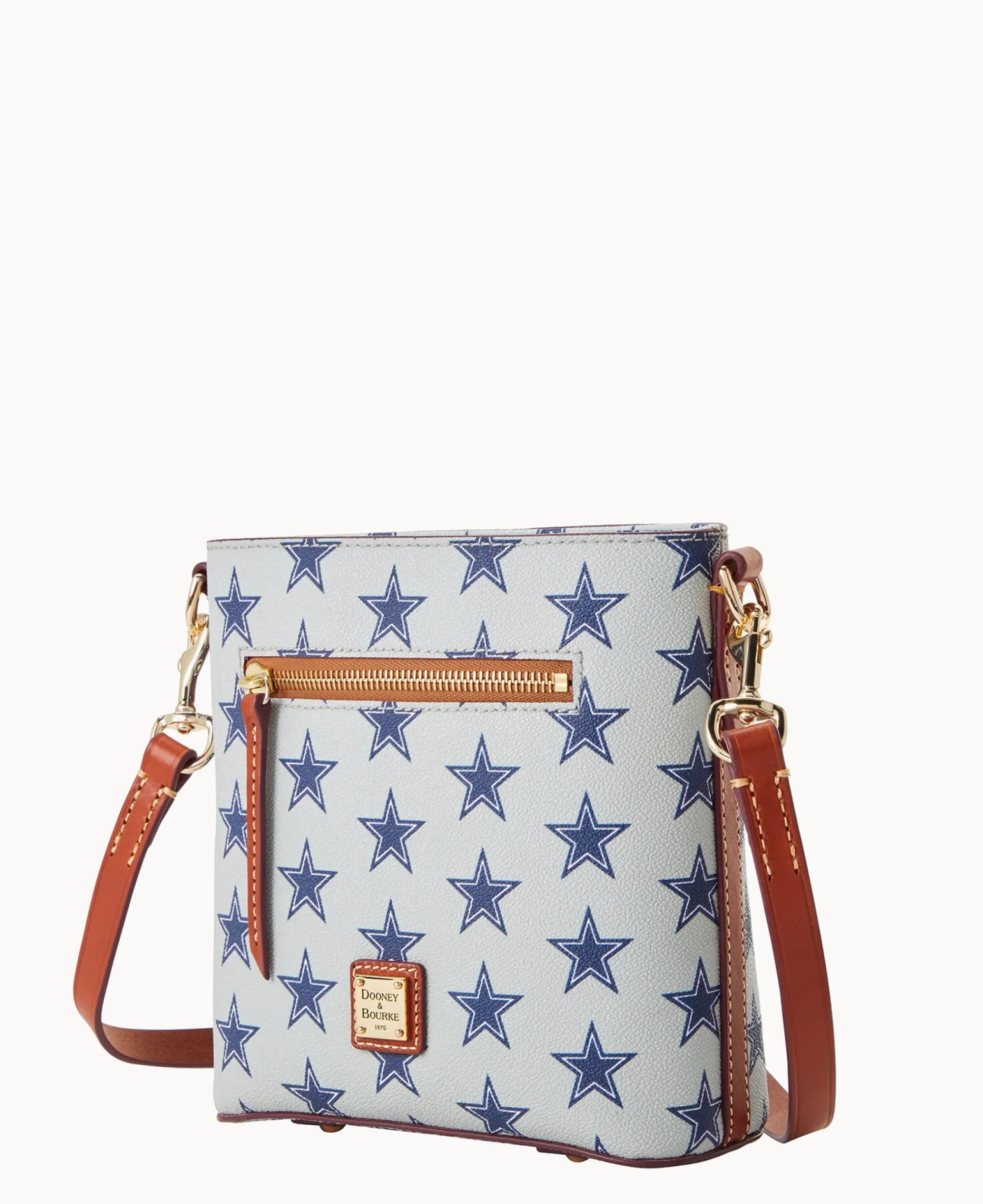 Dooney & Bourke Game Day Ready|Printed Fabric<NFL Small Zip Crossbody COWBOYS