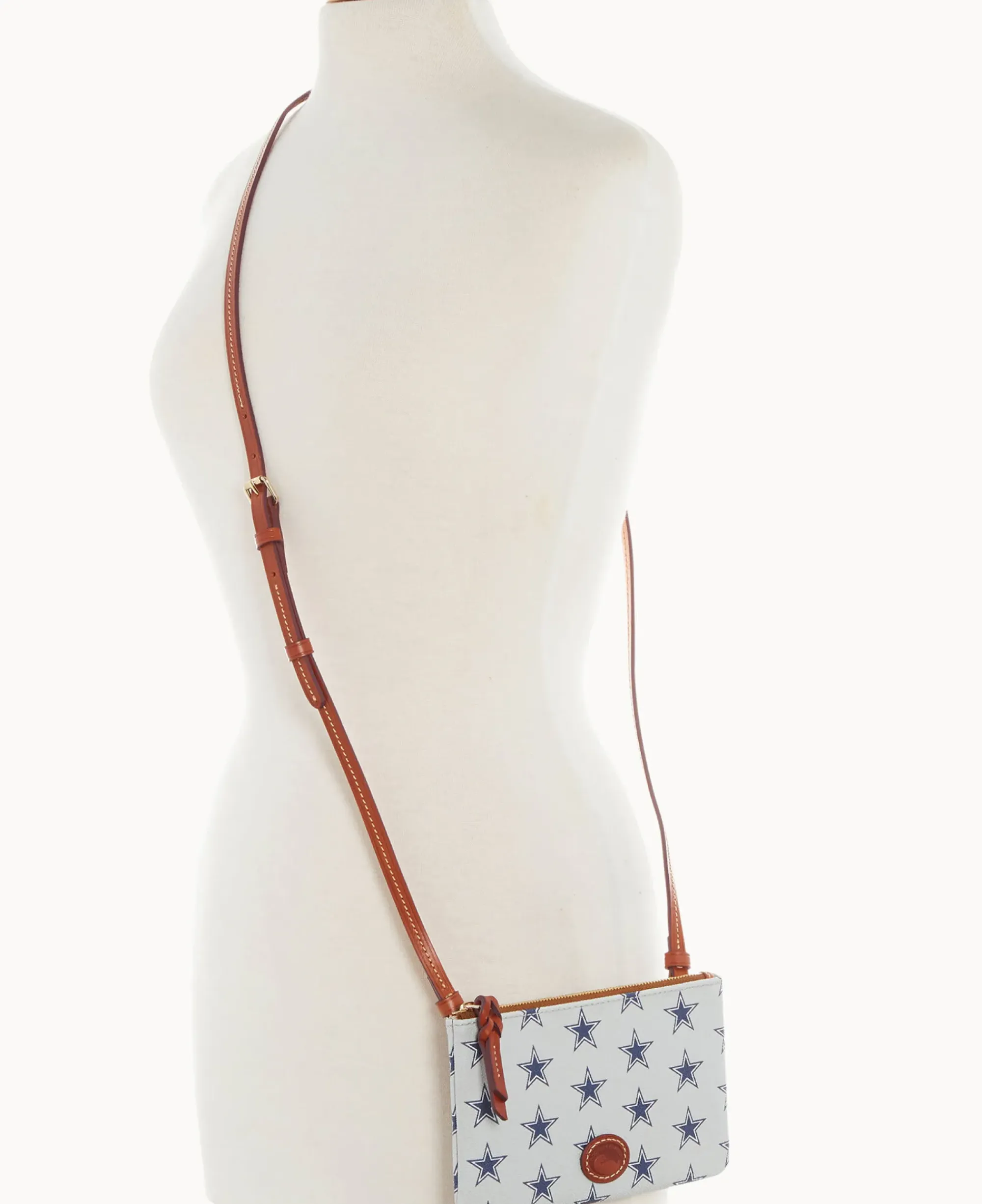 Dooney & Bourke Game Day Ready|Printed Fabric<NFL Top Zip Crossbody Cowboys