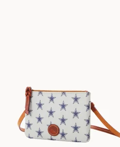 Dooney & Bourke Game Day Ready|Printed Fabric<NFL Top Zip Crossbody Cowboys