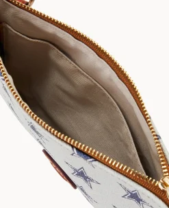 Dooney & Bourke Game Day Ready|Printed Fabric<NFL Top Zip Crossbody Cowboys