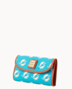 Dooney & Bourke Grab and Go|Clutches<NFL Continental Clutch DOLPHINS