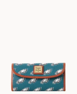 Dooney & Bourke Grab and Go|Clutches<NFL Continental Clutch EAGLES