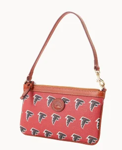 Dooney & Bourke Grab and Go|Wristlets<NFL Large Slim Wristlet Falcons