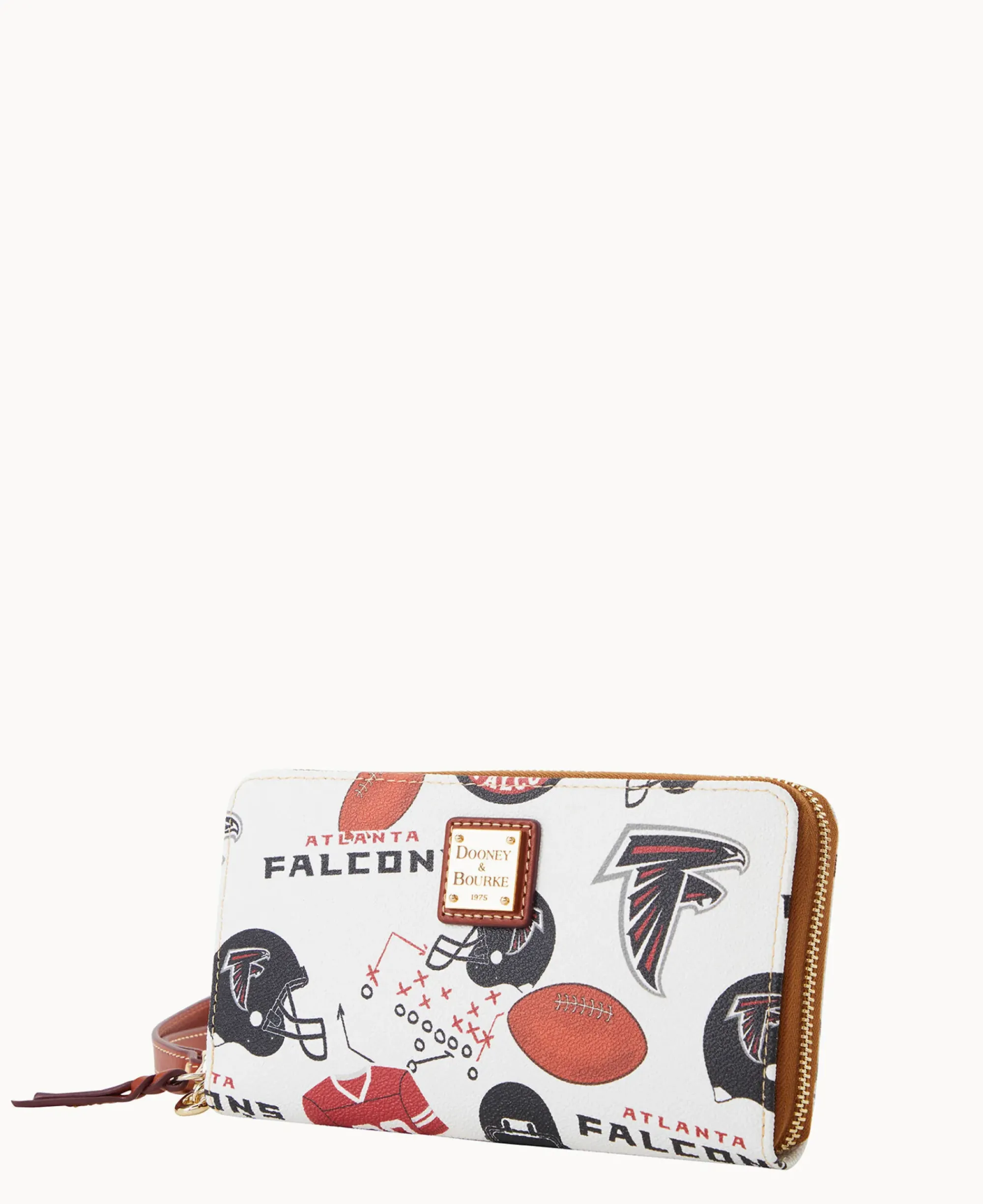 Dooney & Bourke Grab and Go|Wristlets<NFL Large Zip Around Wristlet FALCONS