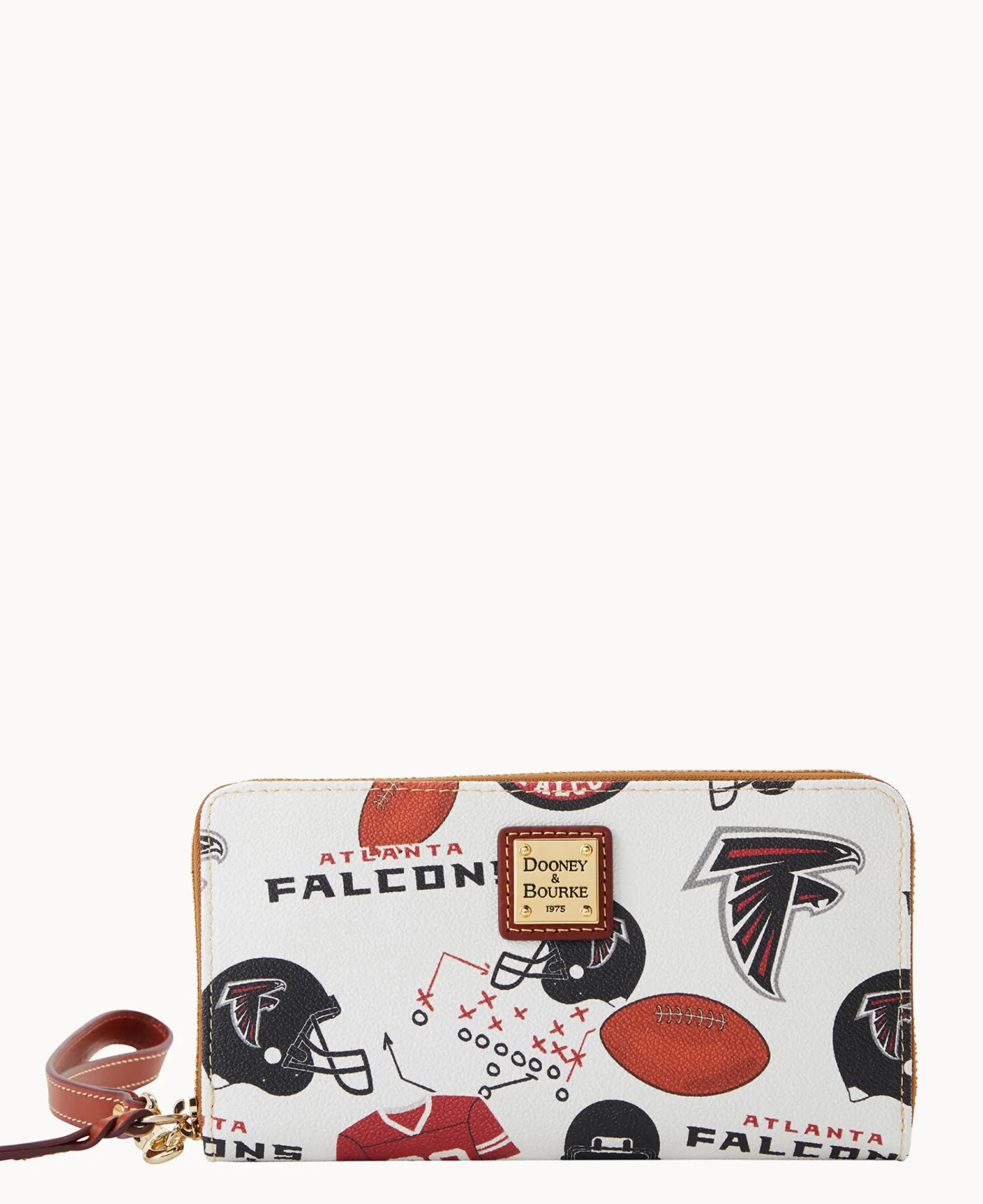 Dooney & Bourke Grab and Go|Wristlets<NFL Large Zip Around Wristlet FALCONS