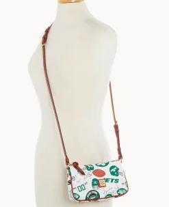 Dooney & Bourke Game Day Ready|Printed Fabric<NFL Lexi Crossbody Sm Coin Case JETS