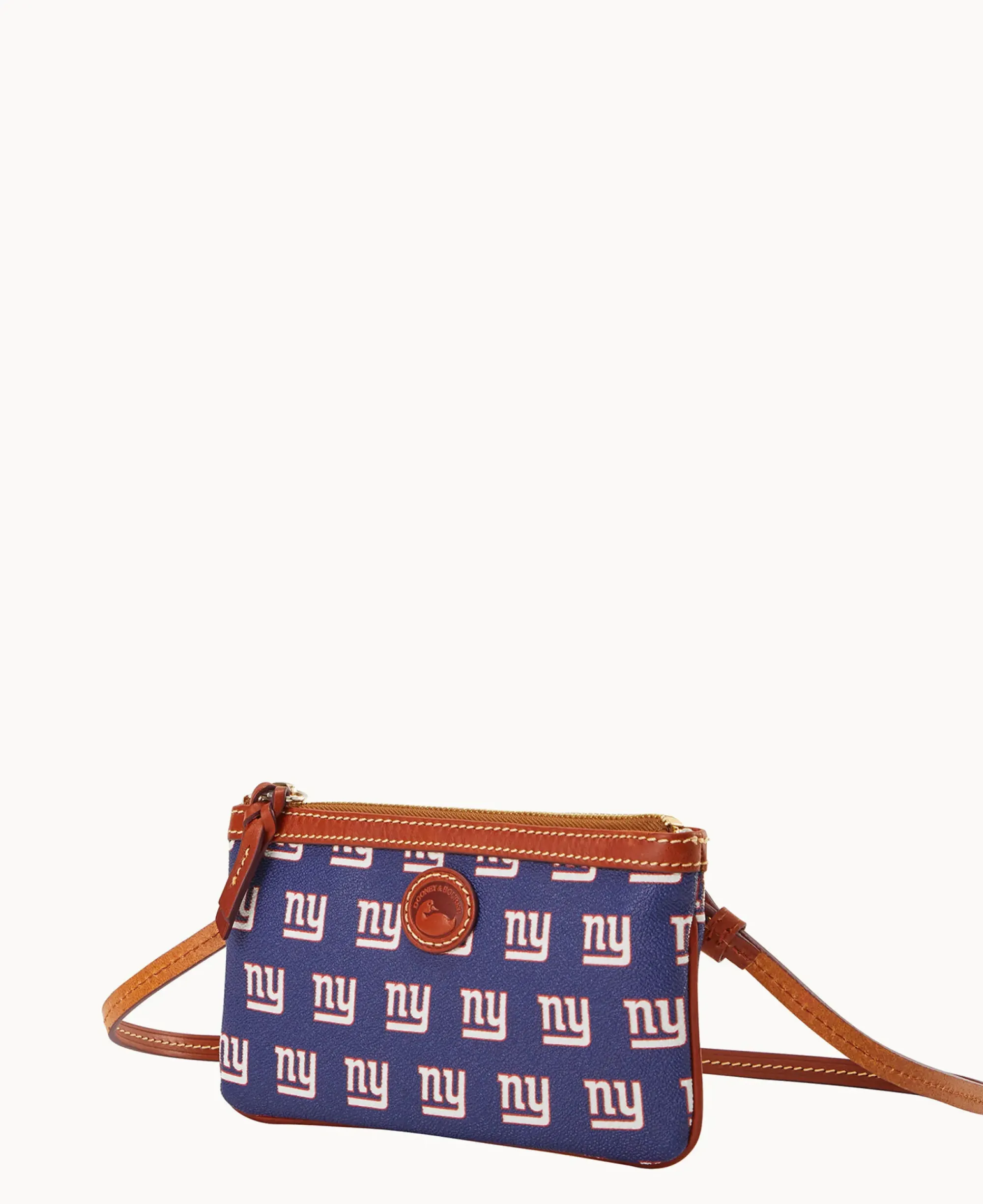 Dooney & Bourke Game Day Ready|Printed Fabric<NFL NY Large Slim Crossbody Giants