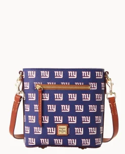 Dooney & Bourke Game Day Ready|Printed Fabric<NFL NY Small Zip Crossbody GIANTS