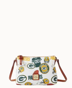 Dooney & Bourke Game Day Ready|Printed Fabric<NFL Crossbody Pouchette PACKERS
