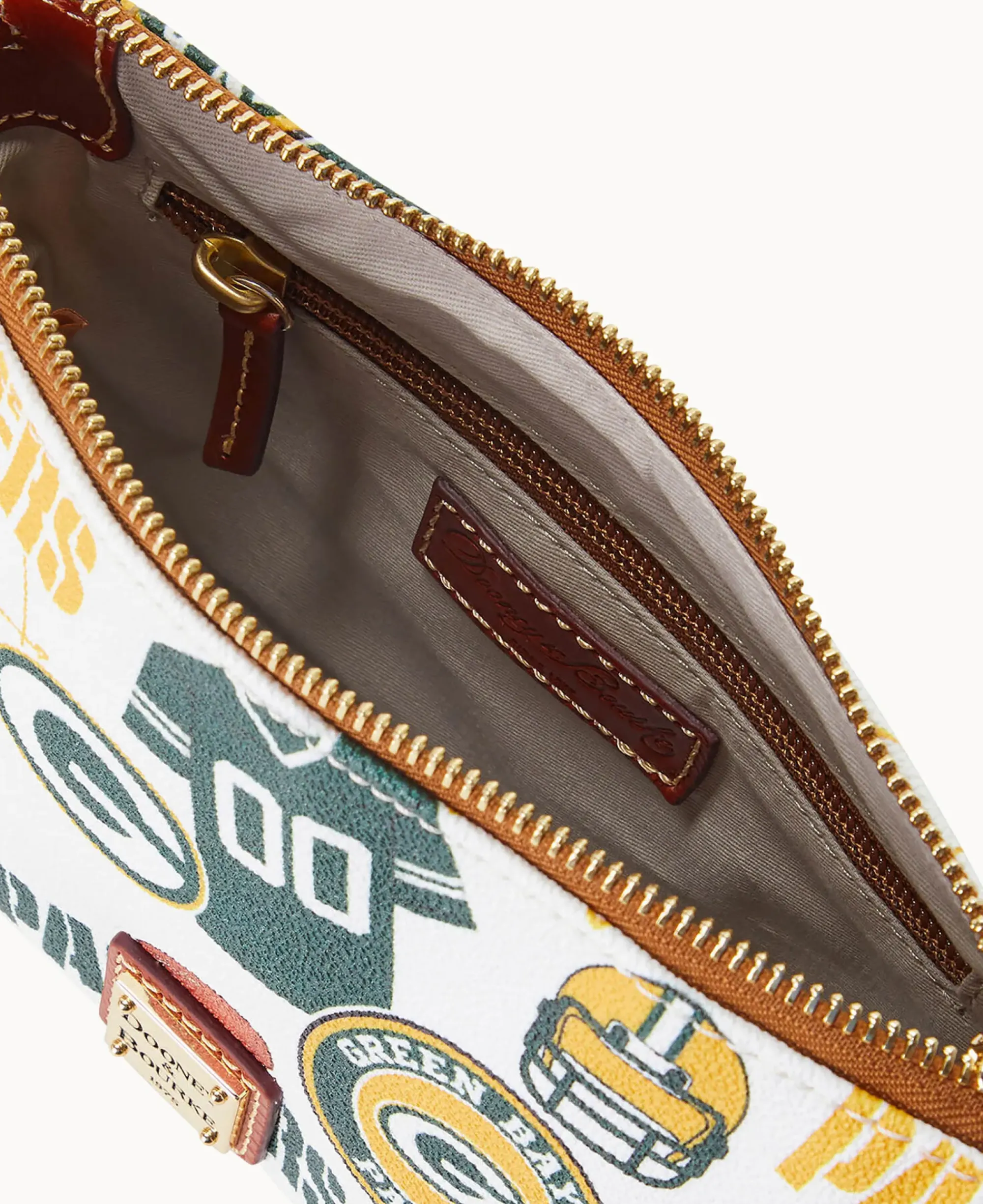 Dooney & Bourke Game Day Ready|Printed Fabric<NFL Crossbody Pouchette PACKERS