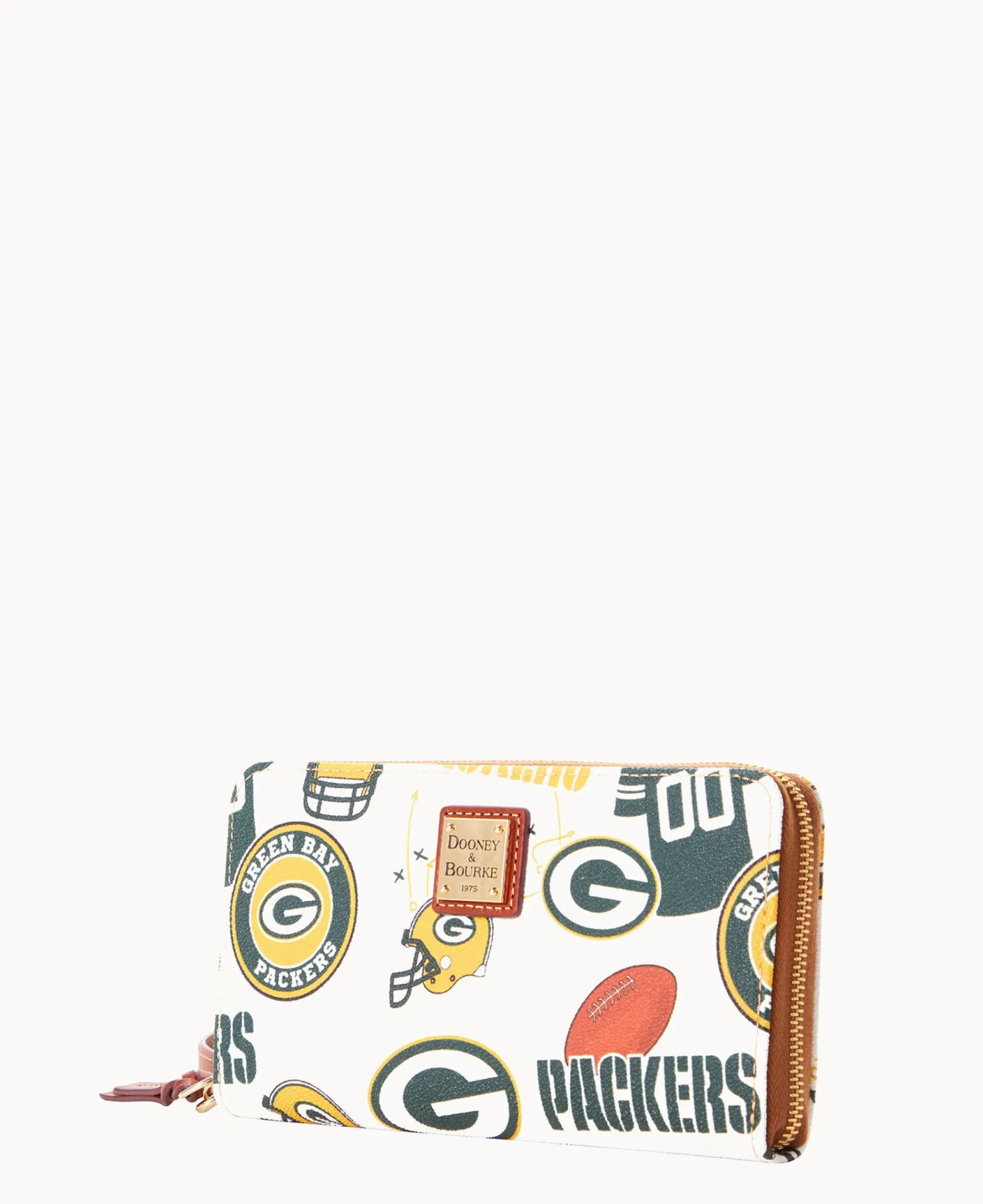 Dooney & Bourke Grab and Go|Wristlets<NFL Large Zip Around Wristlet PACKERS