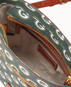 Dooney & Bourke Game Day Ready|Printed Fabric<NFL Small Zip Crossbody PACKERS