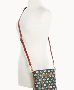 Dooney & Bourke Game Day Ready|Printed Fabric<NFL Small Zip Crossbody PACKERS