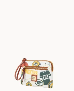 Dooney & Bourke Grab and Go|Wristlets<NFL Zip Around Wristlet Packers