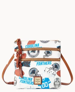 Dooney & Bourke Game Day Ready|Printed Fabric<NFL N S Triple Zip Crossbody PANTHERS