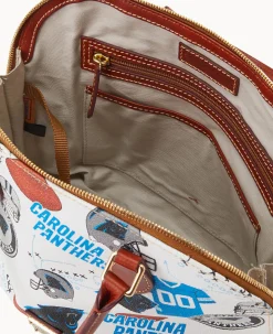 Dooney & Bourke Game Day Ready|Printed Fabric<NFL Zip Zip Satchel PANTHERS