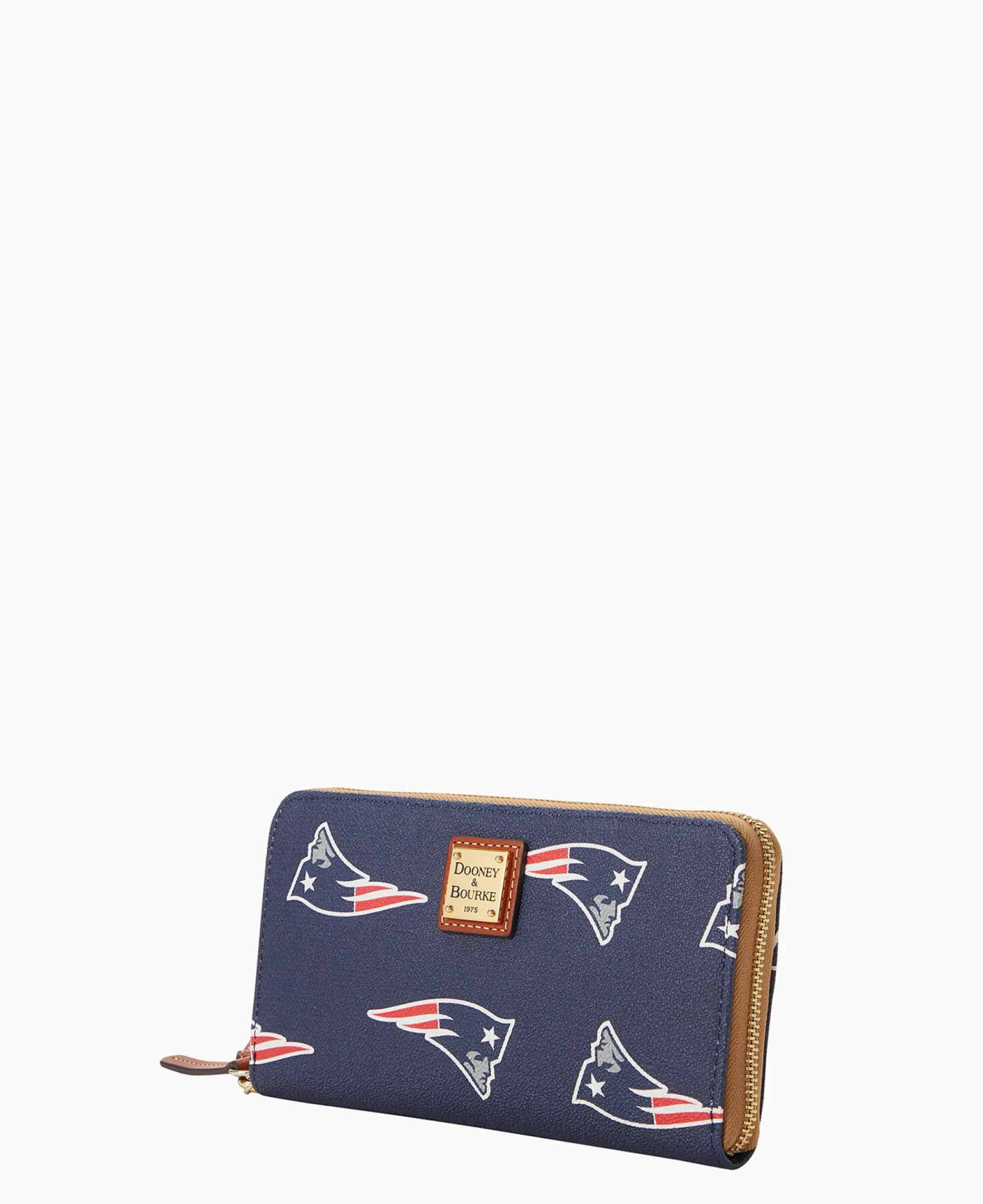 Dooney & Bourke Grab and Go|Wristlets<NFL Large Zip Around Wristlet Patriots