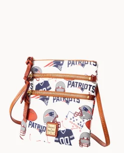 Dooney & Bourke Game Day Ready|Printed Fabric<NFL N S Triple Zip Crossbody PATRIOTS