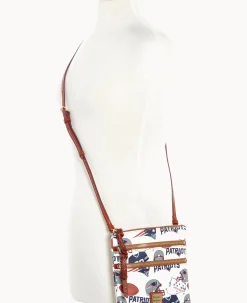Dooney & Bourke Game Day Ready|Printed Fabric<NFL N S Triple Zip Crossbody PATRIOTS