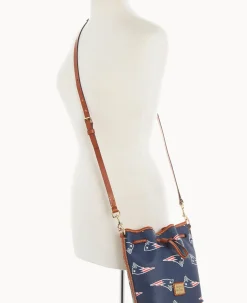 Dooney & Bourke Game Day Ready|Printed Fabric<NFL Small Drawstring Patriots