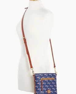 Dooney & Bourke Game Day Ready|Printed Fabric<NFL Small Zip Crossbody PATRIOTS