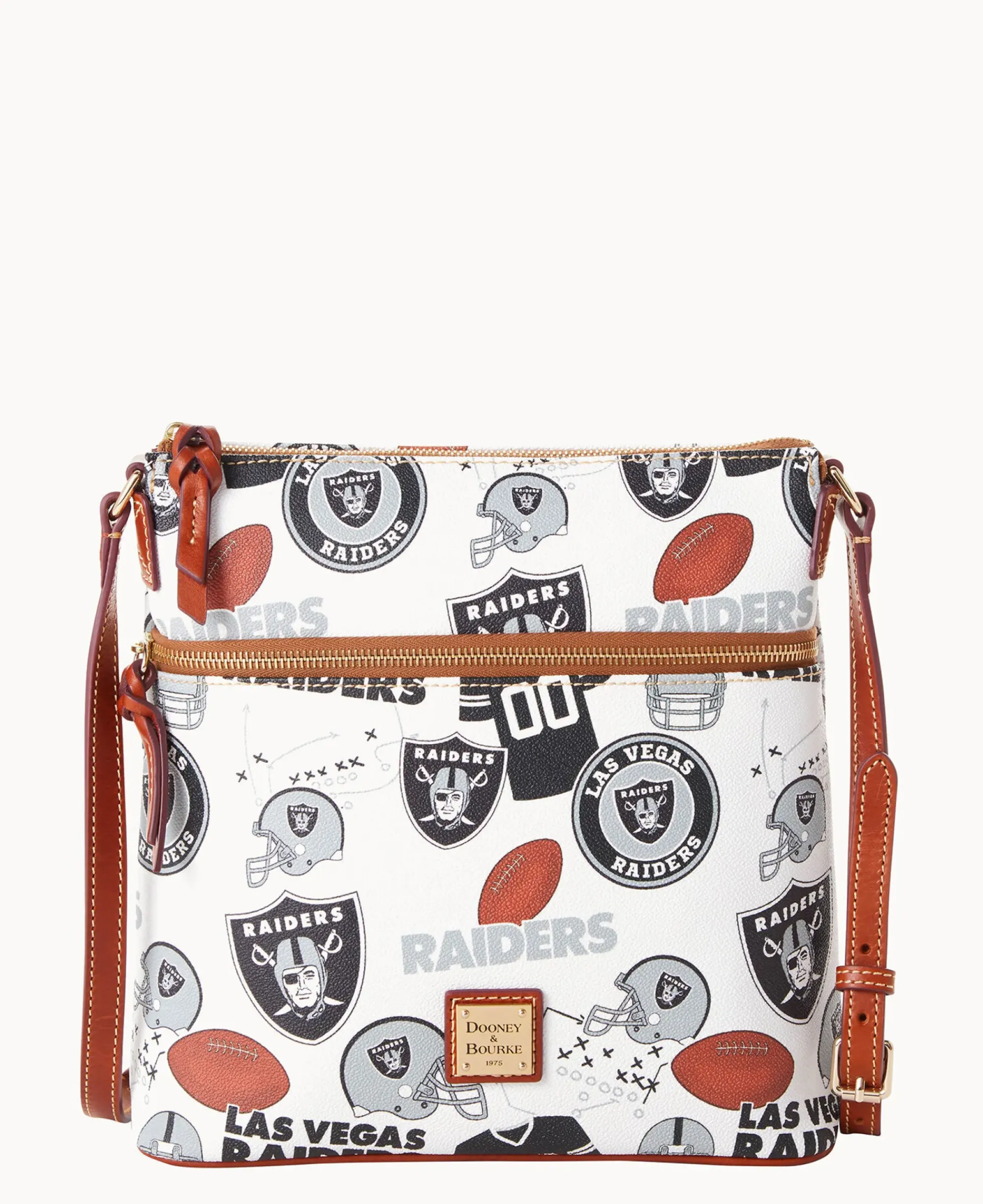 Dooney & Bourke Game Day Ready|Printed Fabric<NFL Crossbody RAIDERS