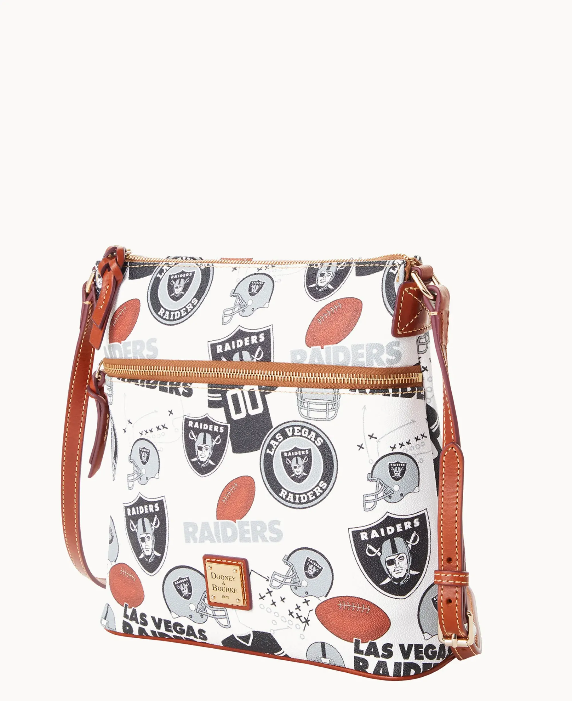 Dooney & Bourke Game Day Ready|Printed Fabric<NFL Crossbody RAIDERS