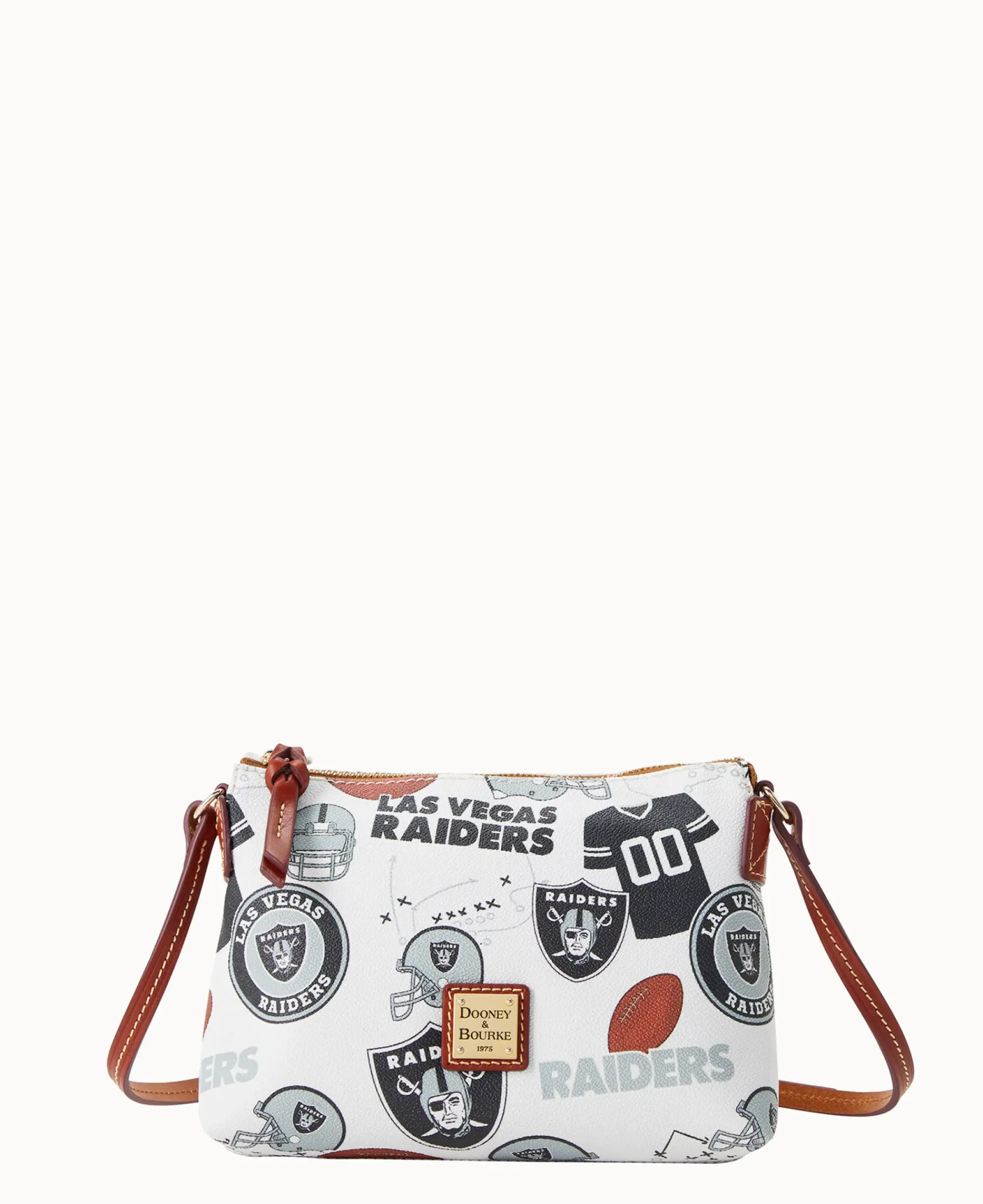 Dooney & Bourke Game Day Ready|Printed Fabric<NFL Crossbody Pouchette RAIDERS
