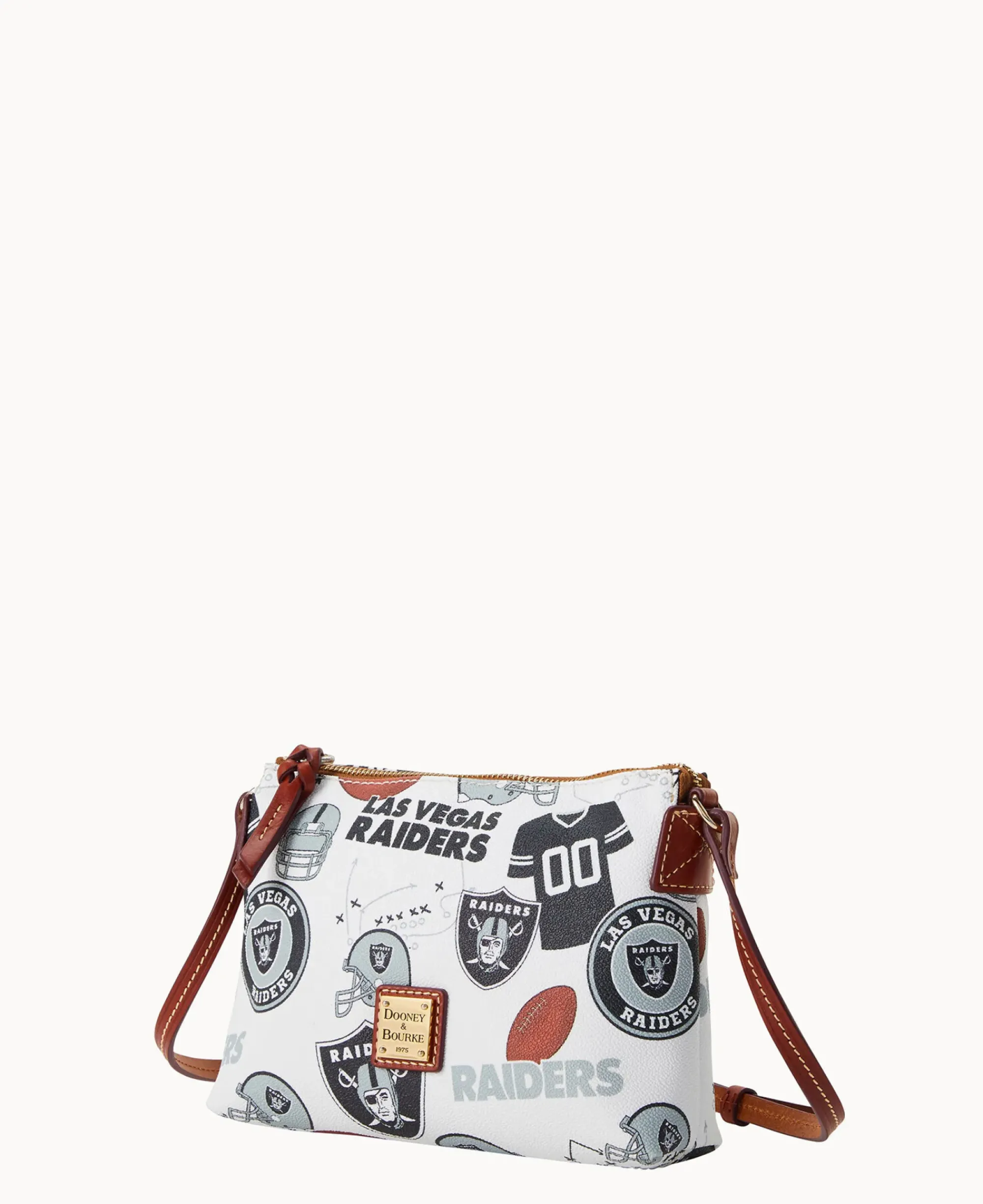 Dooney & Bourke Game Day Ready|Printed Fabric<NFL Crossbody Pouchette RAIDERS