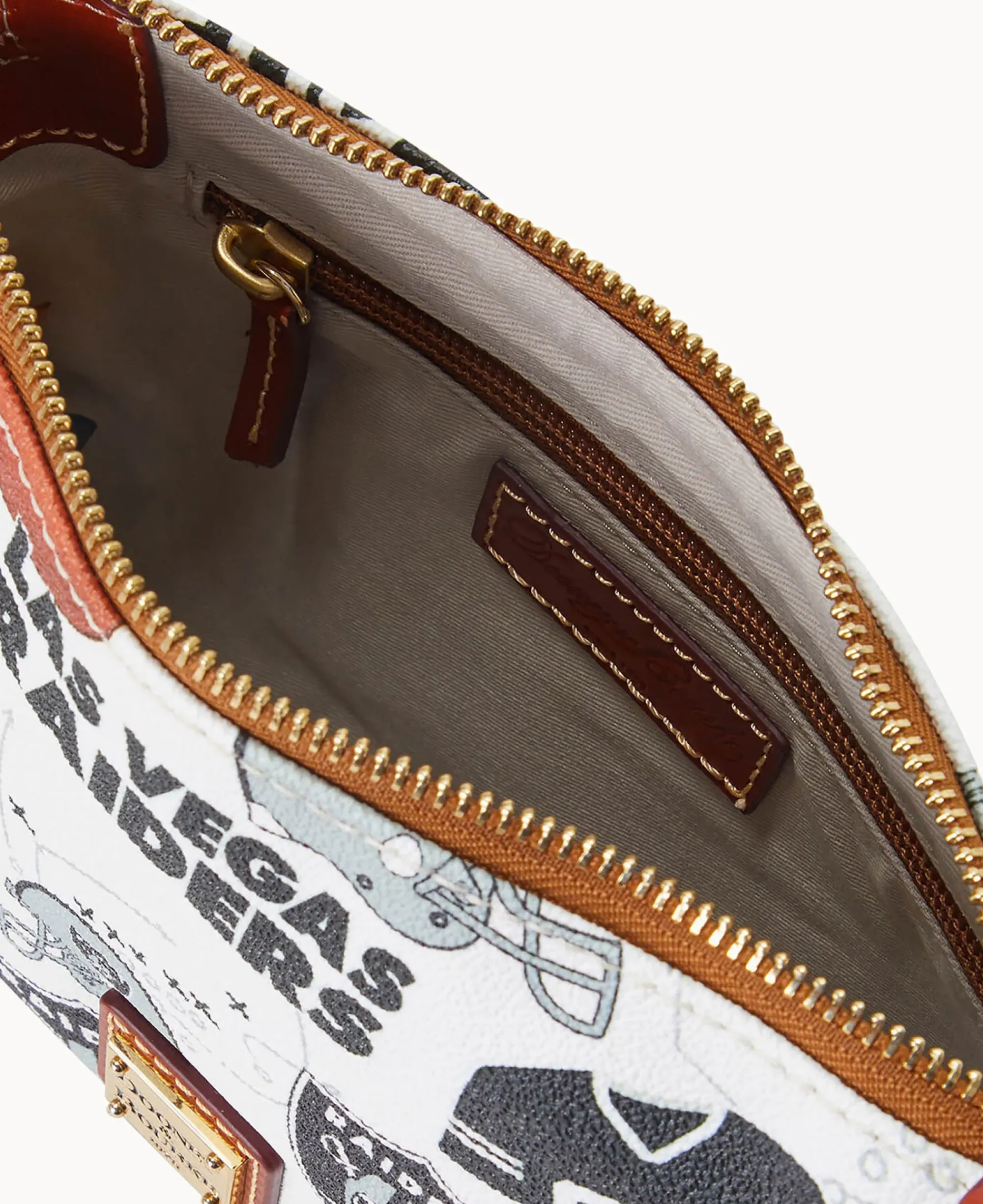 Dooney & Bourke Game Day Ready|Printed Fabric<NFL Crossbody Pouchette RAIDERS
