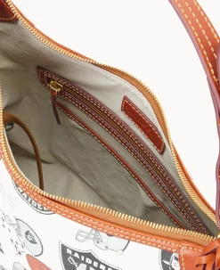 Dooney & Bourke Game Day Ready|Printed Fabric<NFL Hobo RAIDERS