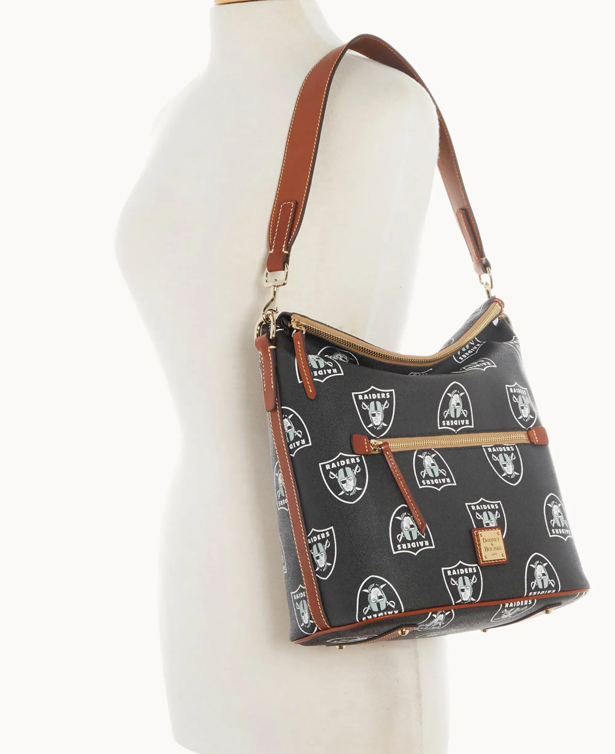 Dooney & Bourke Game Day Ready|Printed Fabric<NFL Large Sac Raiders