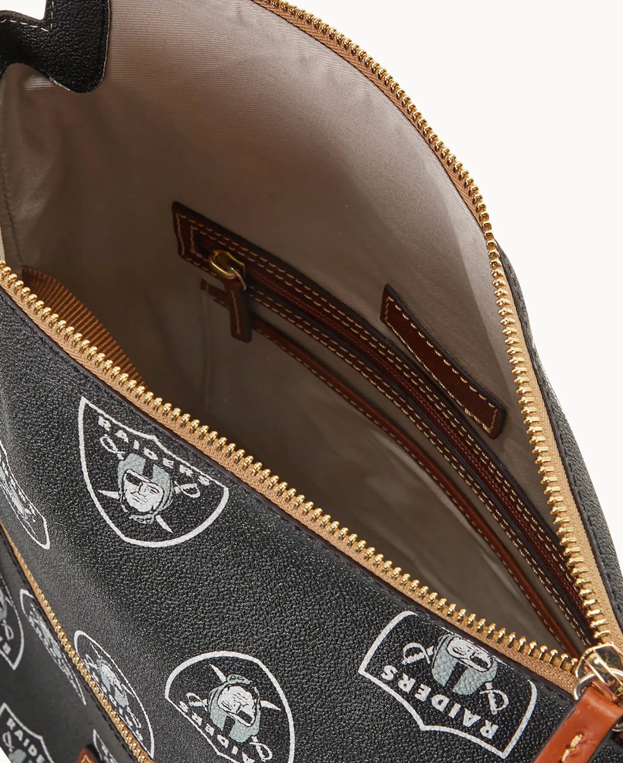 Dooney & Bourke Game Day Ready|Printed Fabric<NFL Large Sac Raiders