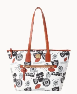 Dooney & Bourke Game Day Ready|Printed Fabric<NFL Tote RAIDERS