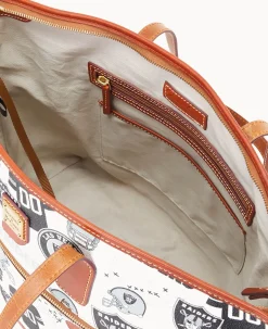 Dooney & Bourke Game Day Ready|Printed Fabric<NFL Tote RAIDERS