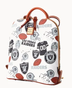 Dooney & Bourke Game Day Ready|Printed Fabric<NFL Zip Pod Backpack RAIDERS