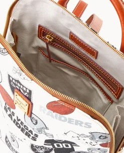 Dooney & Bourke Game Day Ready|Printed Fabric<NFL Zip Pod Backpack RAIDERS